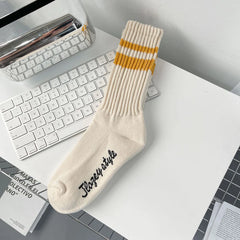 Socks Winter Thickening Men's Socks Solid Color Simple Cotton Socks