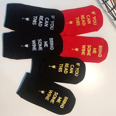 Unisex English Letter Socks Jeśli potrafisz przeczytać te gorące skarpetki pieskowane bawełniane skarpetki