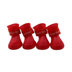 Chaussures en silicone en silicone en silicone imperméable sans glissement Silicone Puppy Boots de pluie extérieurs chats et chiens Couvre-chaussures Couvre-pieds