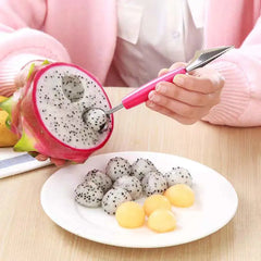 Fruit Digging Baller Watermelon Digging Ball Spoon Double-headed Stainless Steel Carving Knife Fruit Knife Plate Fruit Carving Tool