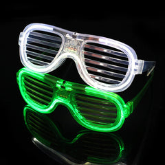 Kovina Flashing LED EL Wire Glasses 2 - Party Decorative Lighting Classic Gift Glow LED Light Up Party sunglasses (White)