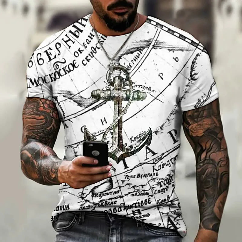 Summer corta camiseta casual hombres camiseta de camiseta