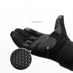 Gants de course d'hiver Tagvo, gants en daim thermique thermique thermique tactile, temps froid sportif extérieur camping randonnée à vélo de vélo de vélo de vélo pour hommes