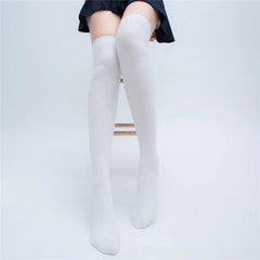 Chaussettes de genou en coton d'hiver pour femmes