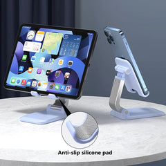 CMAOS Metal Fold Desk Mobiltelefonhalter für iPhone iPad Tablet Flexible Tabelle Desktop einstellbare Handy -Smartphone -Ständer