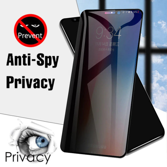 Anti-Spy-Schwarzglas für iPhone 12 11 14 13 Pro Max Mini 6 6S SE-Bildschirmschutz für iPhone XR X XS Max 7 8 plus Privatsphäre Glas