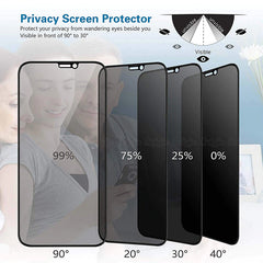 Verre noire anti-spy pour iPhone 12 11 14 13 Pro Max Mini 6 6s SE Protecteur d'écran pour iPhone XR XS MAX 7 8 Plus Verre de confidentialité