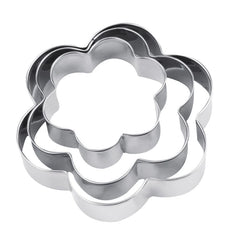 ONEBRAND Cookie Cutters - 12 Pcs Stainless Steel Mini Cookie Cutter Set - Flower Mould Biscuit Pastry Cookie Cutters for Baking - Sandwich Cutters for Children - Christmas Cookie Cutters