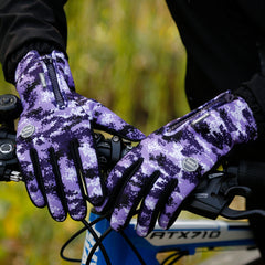 Extérieur sportif Tous les doigts à vélo de gants de camouflage à écran tactile étanche à cyclis