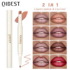 Qibest Rotation Dual Tip Lipstick Lip Line