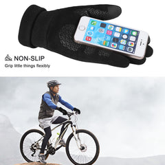 Gants de course d'hiver Tagvo, gants en daim thermique thermique thermique tactile, temps froid sportif extérieur camping randonnée à vélo de vélo de vélo de vélo pour hommes