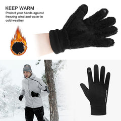 Gants de course d'hiver Tagvo, gants en daim thermique thermique thermique tactile, temps froid sportif extérieur camping randonnée à vélo de vélo de vélo de vélo pour hommes