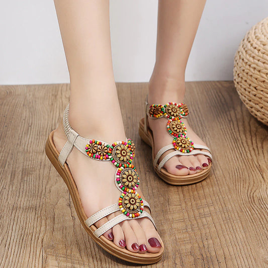 fashion Retro Rome Sandals Bohemian Non-slip Comfortable female Women's Shoes