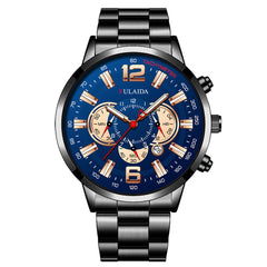 Reloj de moda Dial Men Calendario Muñeco de la muñeca Men estudiante luminoso