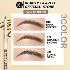 Double-ended Rotating Eyebrow Pencil Happy Planet Mood Institute Very Fine Sweatproof Fine Eyebrow Pencil.