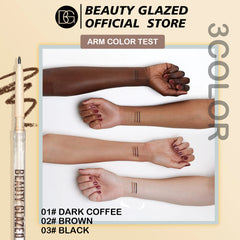 Double-ended Rotating Eyebrow Pencil Happy Planet Mood Institute Very Fine Sweatproof Fine Eyebrow Pencil.