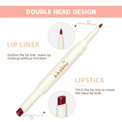 Qibest Rotation Dual Tip Lipstick Lip Line