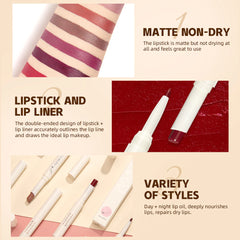 Qibest Rotation Dual Tip Lipstick Lip Line