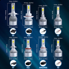 Bulbes de phares de voiture LED en alliage en aluminium