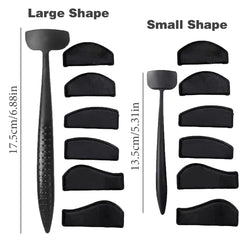 6 in 1 Crease Line Kit Schablonen Eyeliner Vorlage zur Abgrenzung von Augen Frauen Lidschatten Schnittfalte Silikon Augen Make -up Schablone Schwarz