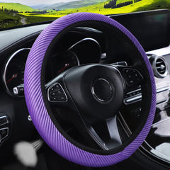 Sweat-absorbent Striped Mesh Fabric New Elastic Steering Wheel Cover Car Handle Cover without Inner Ring