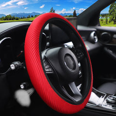 Sweat-absorbent Striped Mesh Fabric New Elastic Steering Wheel Cover Car Handle Cover without Inner Ring