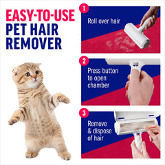 Pet Hair Remover Roller Removing Dog Cat Hair From Furniture Clothes Carpet Self-cleaning Lint Roller Brush Pets Cleaning Tools