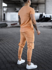 Men Trousers Suit Summer Leisure Time T-shirt