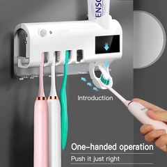 Frame sterilizzante di spazzolino da denti Intelligente Dentifricio Despensatore UV Wireless Energia Luce montata a parete Carica Accessorio per bagno COME BAGNI SET