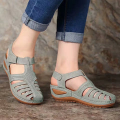 Ddapj Pyju Sandals para mujeres Slip on Comfort Wedge Sandals Hollow Out Breathe Walking Walking Sandal