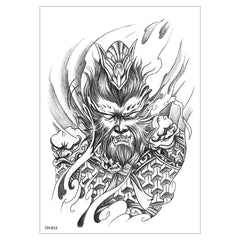 Wodoodporny zestaw naklejki na tatuaż na ramionach - Sun Wukong, na wpół twarz Budda, Grim Reaper, Cross, Joker Tattoo Nakcia