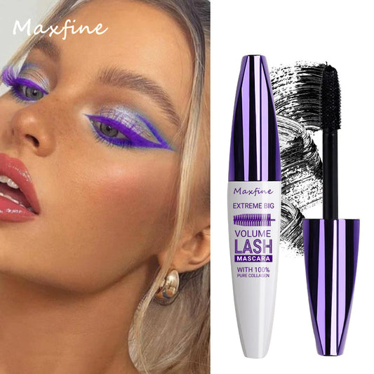 5D Blue Voluminous Lengthening Mascara - 1Pcs Waterproof Smudge-Proof Color Mascara for Eyelashes, Volumizing Curling Defining