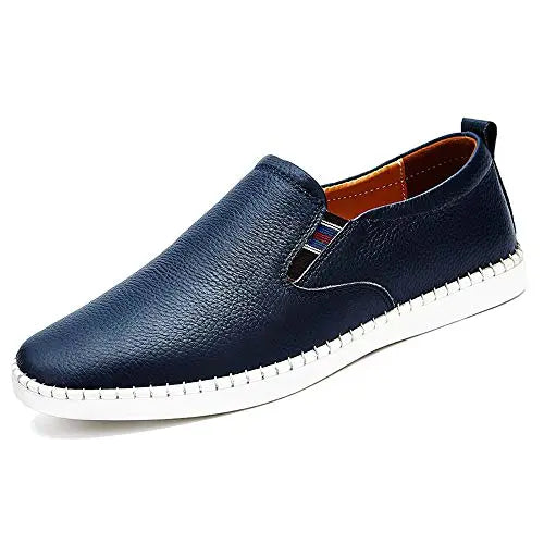 Men's Genuine Leather Loafer Shoes Slip On Soft Walking Driving Shoes