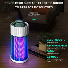 Electric Rechargeable Mosquito Killer Lamp UV Mosquito Trapper USB Home Garden Pest Bug Anti Mosquitoes Fly Trap Catcher Light