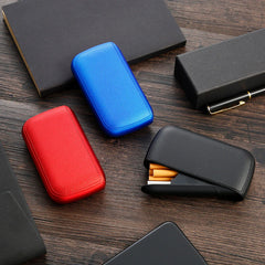 PU Leather Cigarette Case Elegant Compact With Lighter 6 Colors Men Women Coarse Fine Smoke Windproof 20 Hold Cigarette Case