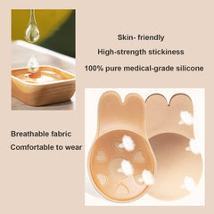 2 Pack Adhesive, Breast Lift Tape Sticky Invisible Lift Strapless Backless Bras for Women