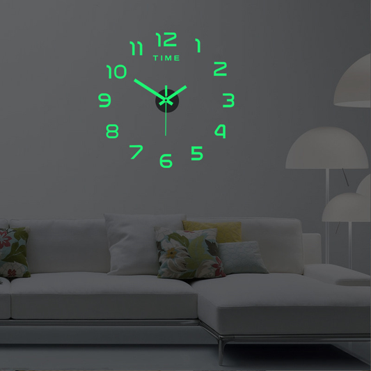 Cuadro de reloj de pared grande 3D DIY Big Big Watch Relojes de cocina decorativos Mirador acrílico Caballeros de pared de gran tamaño Decoración del hogar