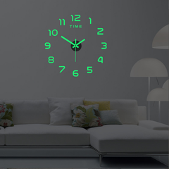 Cuadro de reloj de pared grande 3D DIY Big Big Watch Relojes de cocina decorativos Mirador acrílico Caballeros de pared de gran tamaño Decoración del hogar