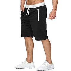 Men's Active Shorts Workout Training Running Gym Athletic Jogger Gym Athletic Sweatpants with Zipper Pocket