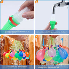 Quick Filling Balloons For Parties, Self Sealing Water Balloons For Outdoor Activities, Happy Water Bombs For Kids, Water Fight Games, Water Park, Pool Beach Party, Summer Party