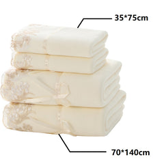 Polyester Brocade Fiber Dryer Towel Thickened Patchwork Embroidery