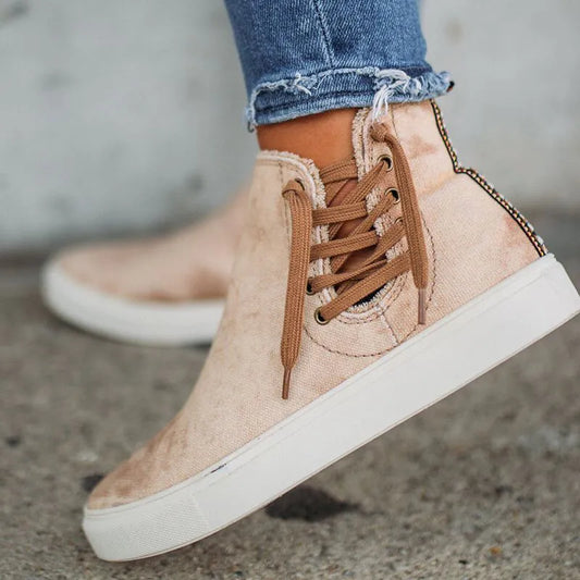 Flat Casual Canvas-Schuhe mit Ausschnitten, Schnürhalter, modische Sportbrettschuhe, Low-Top-Einzelschuhe