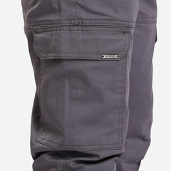 Men's Cotton Blend Cargo Pants with Drawstring Closure