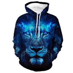 M.O.I Men's Unisex Hoodie Pullover Hoodie Sweatshirt 1 2 3 4 Black+Brown Hooded Animal Color Block Wolf Print Daily Sports 3D Print Designer Casual Big and Tall Spring & Fall Clothing Apparel Hoodies