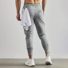 Men's All-condition Elastic Jogger Pant with Zipper Design