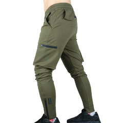 Herren schnelle trockene Jogger -Frachthose mit Kordelkordel und Taschen