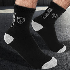 5Pairs Breathable Geometric Printed Mid-Calf Sports Socks