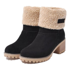 M.O.I Botas de lujo de peluche cortos de lujo de Women's Winter Winter