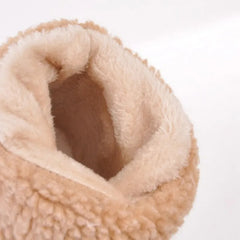 M.O.I Botas de lujo de peluche cortos de lujo de Women's Winter Winter