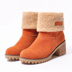 M.O.I Bottes de cheville en peluche chaleureuse hivernale des femmes